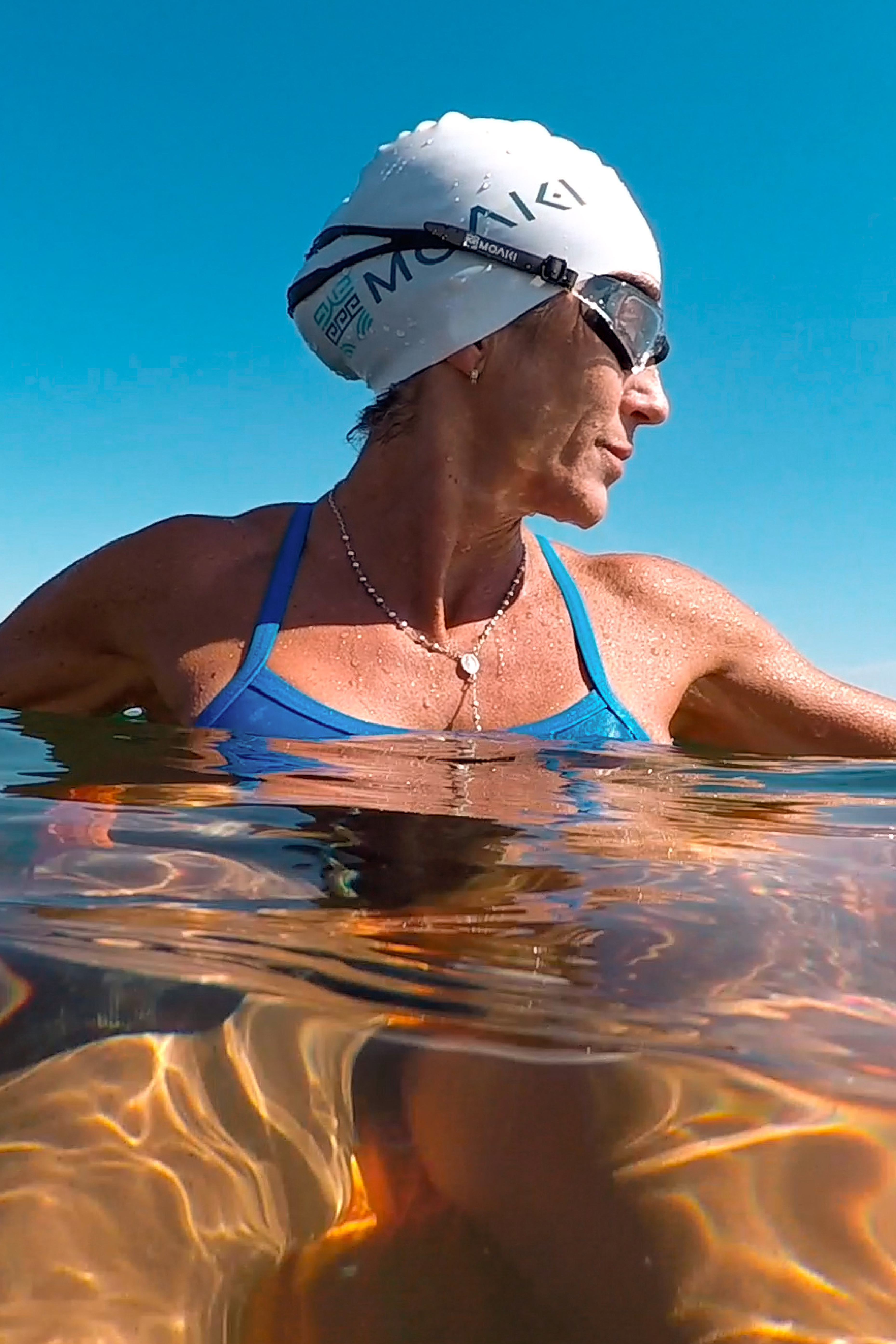 Lentes para Natacion Raki Open Water Goggles Moaki - Clear Smoked
