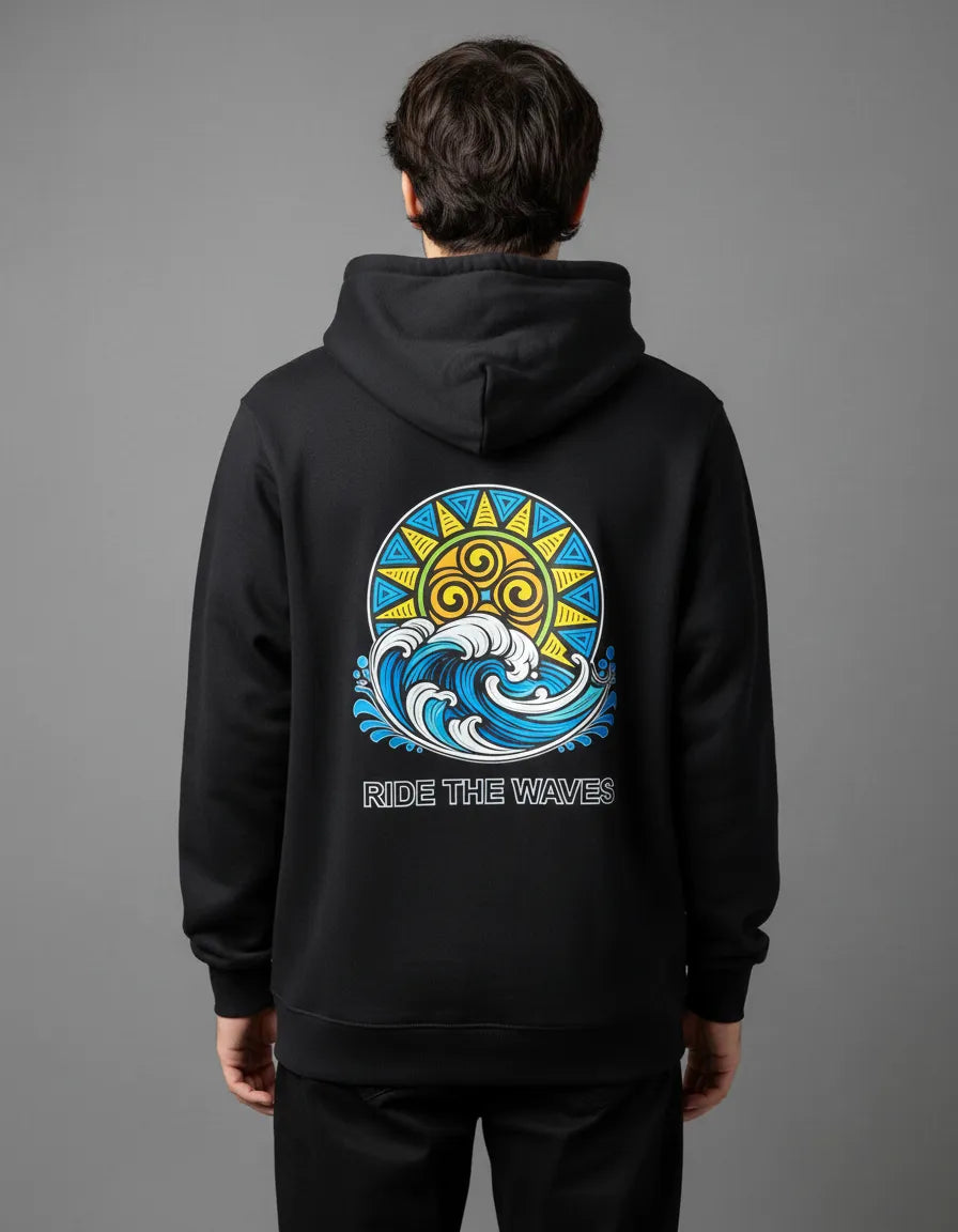Buzo Canguro Moaki Ride the Waves Black