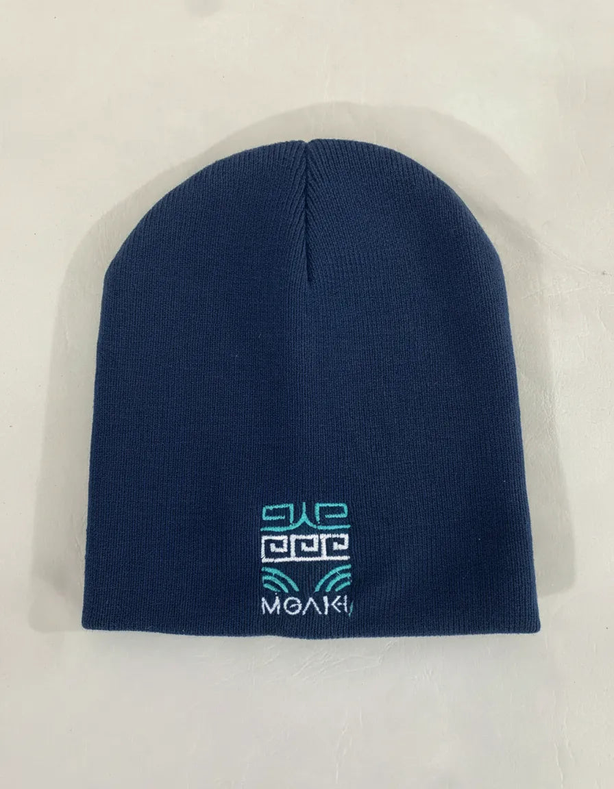 Gorro De Lana Moaki Tipo Casco Azul Marino Unisex Invierno