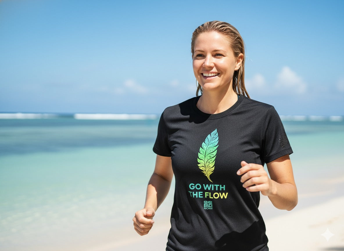 Remera Moaki Go With The Flow Negra