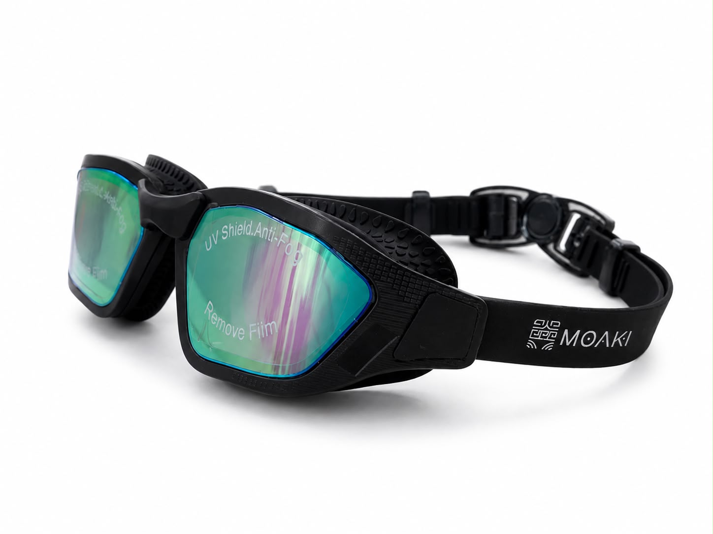 Lentes para Natación Adulto Unisex Moaki Aro Mirror Performance Goggles Black Mirror