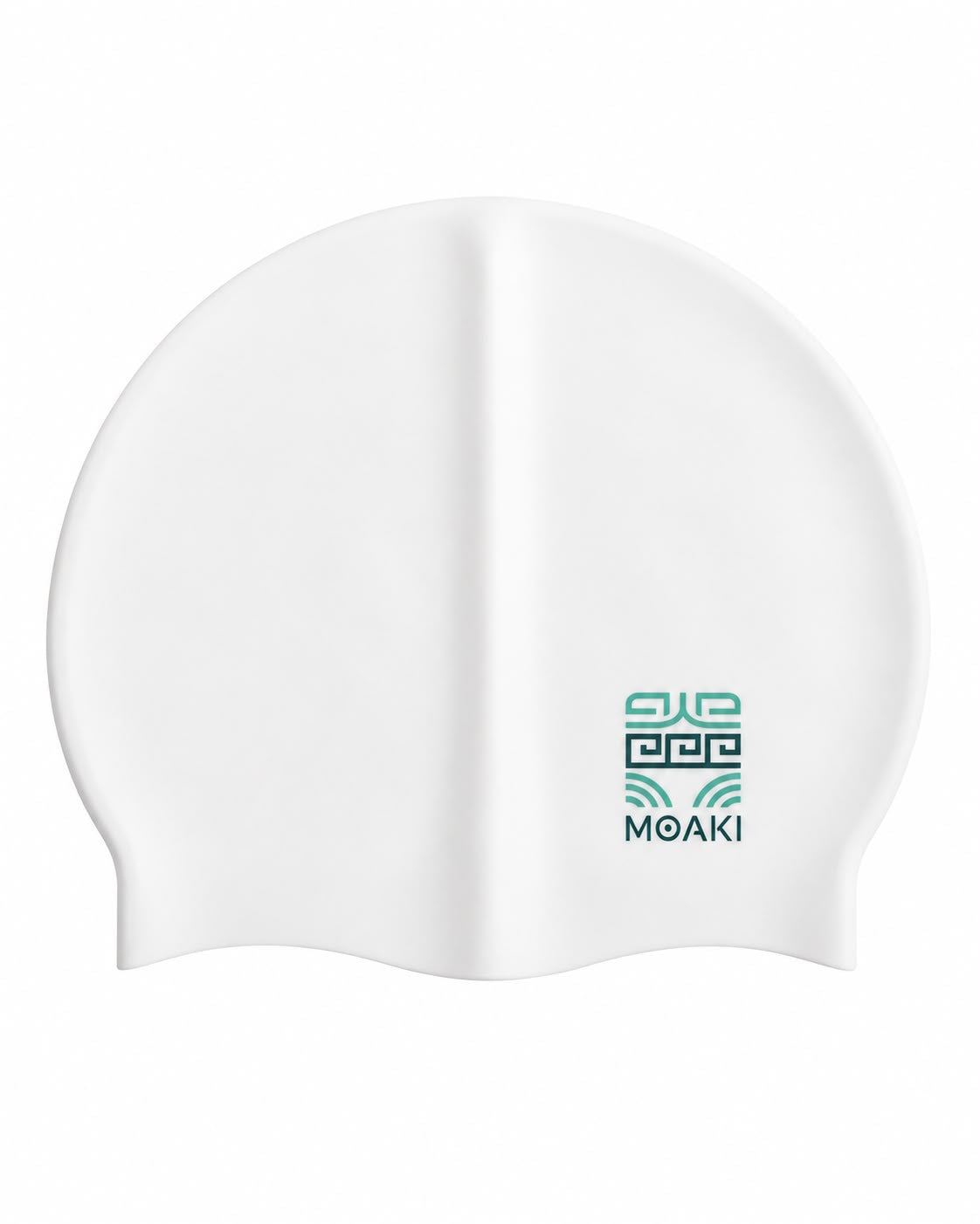Gorra de Silicona para Natación Unisex Adulto Moaki Kiroa Mini Logo White