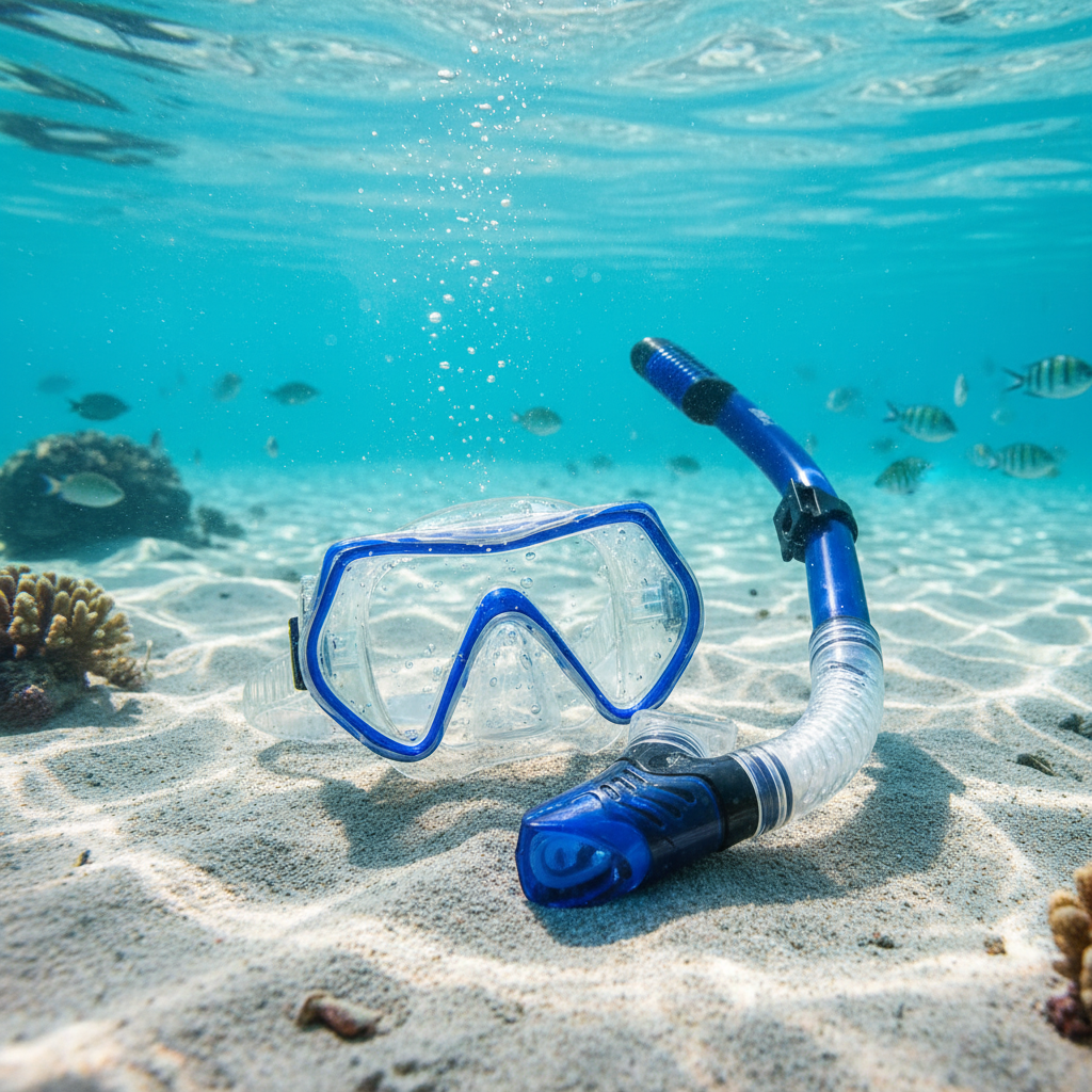 Set Snorkel + Máscara Azul MOAKI MANAWA