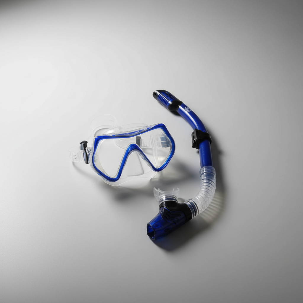 Set Snorkel + Máscara Azul MOAKI MANAWA