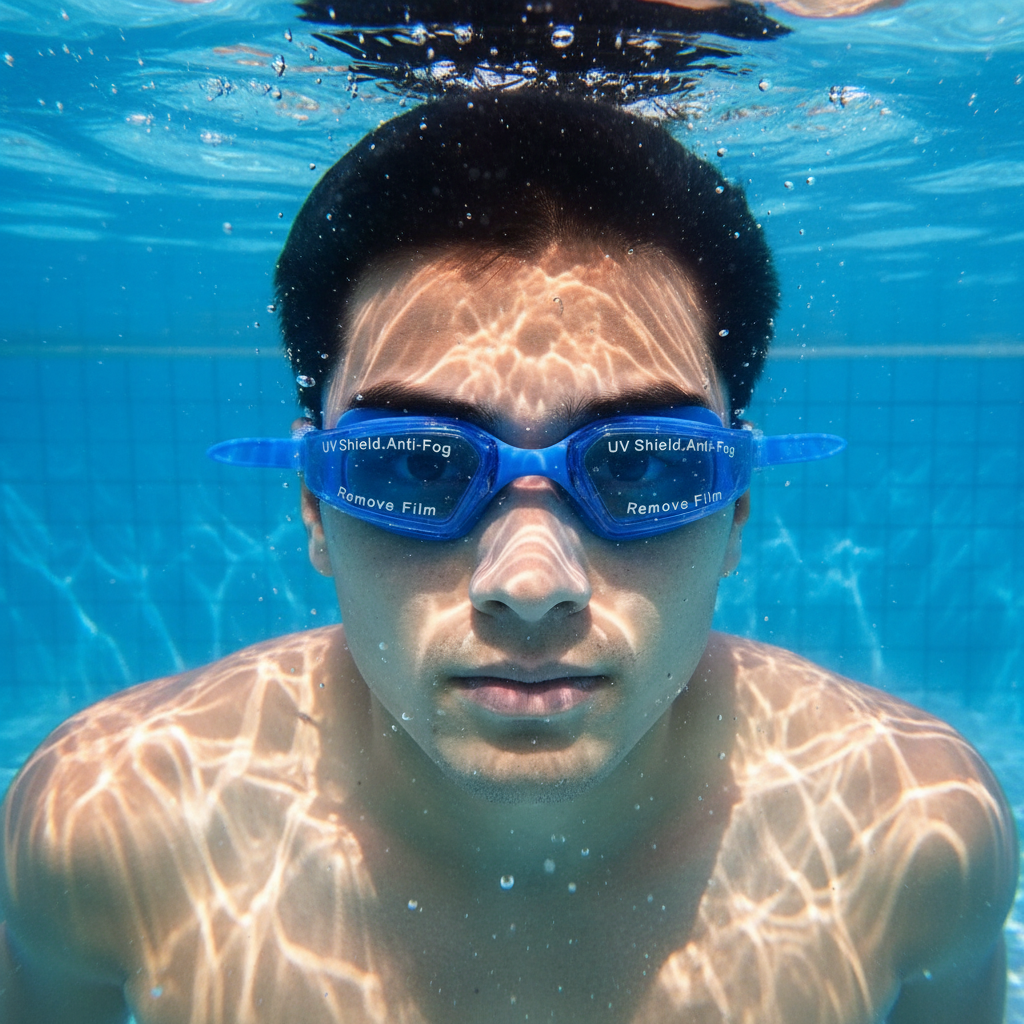 Lentes para Natacion Raki Open Water Goggles Moaki Blue