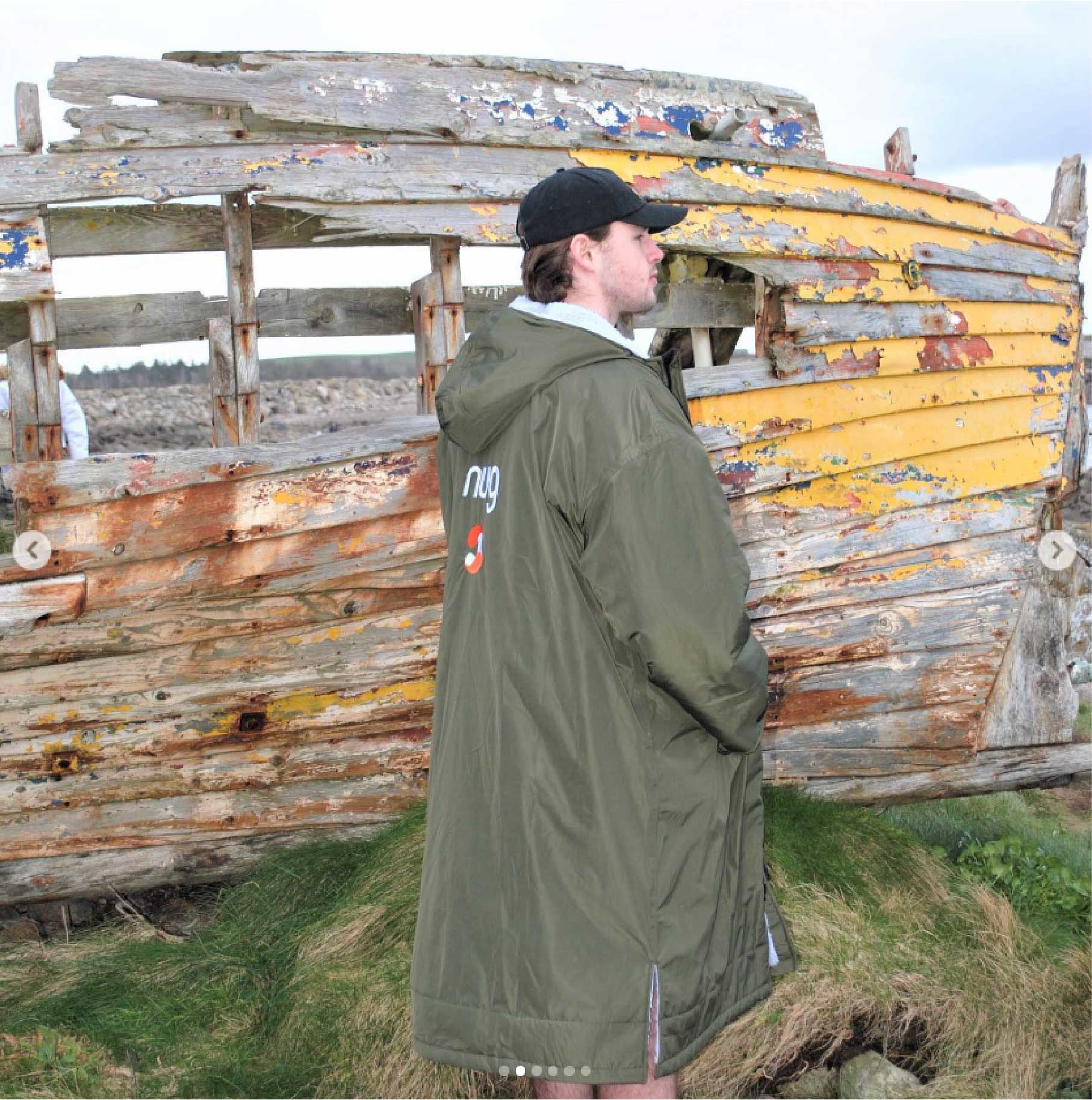 Camperon Invernal Impermeable Cambiador Con Capucha Unisex Waterproof Coat Mark II Verde
