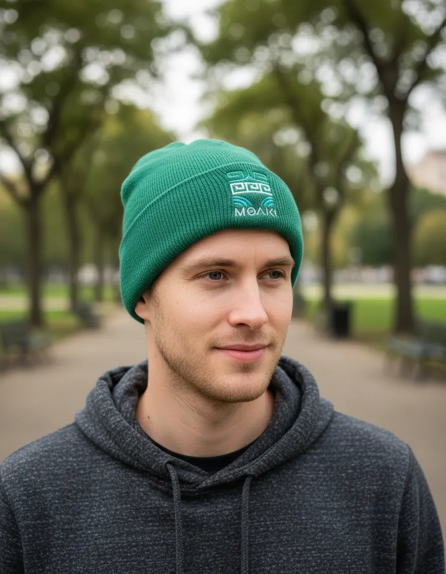 Gorro De Lana Moaki Marinero Verde Unisex Invierno