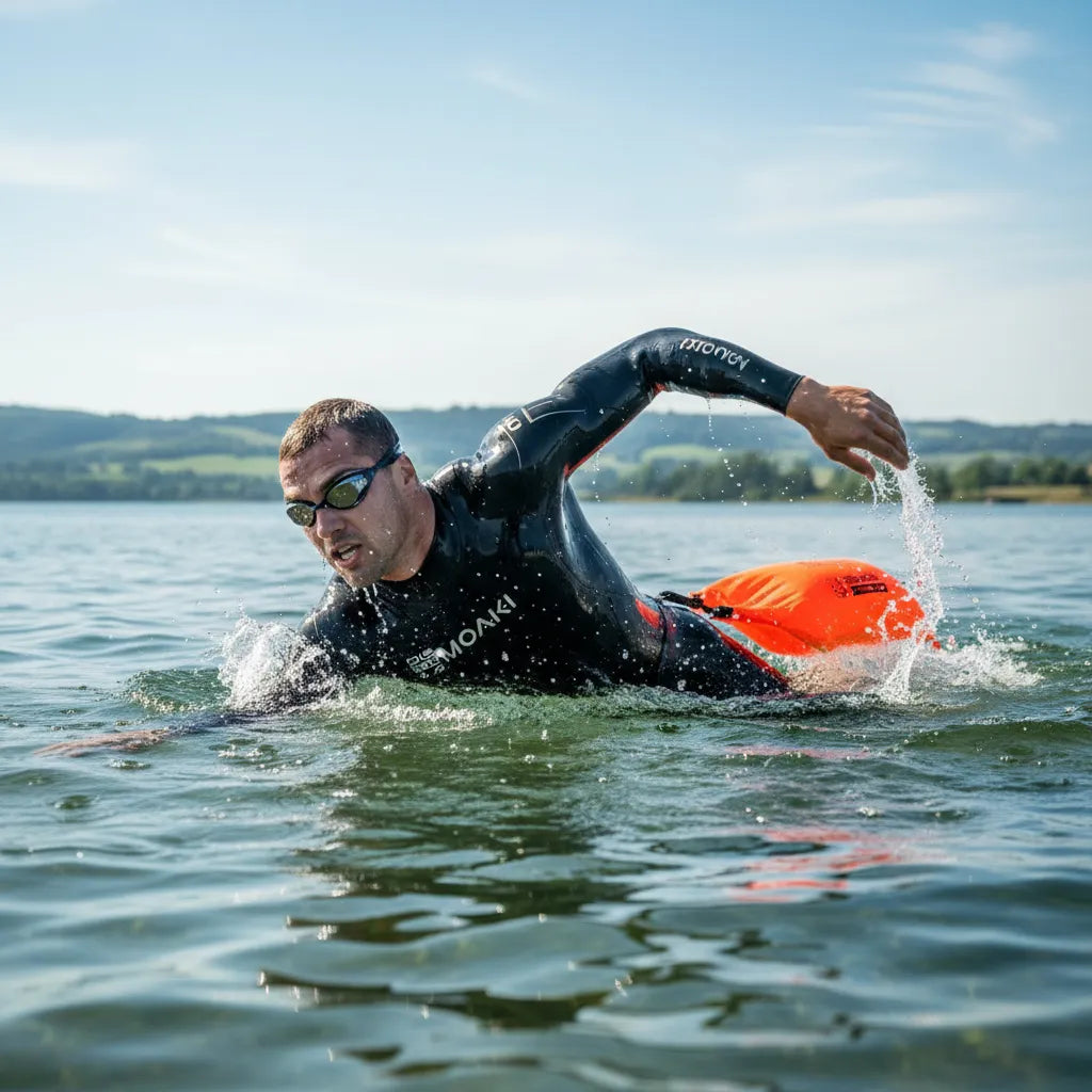 Boya para Seguridad de Natación Moaki Amaru Buoy 28L Orange