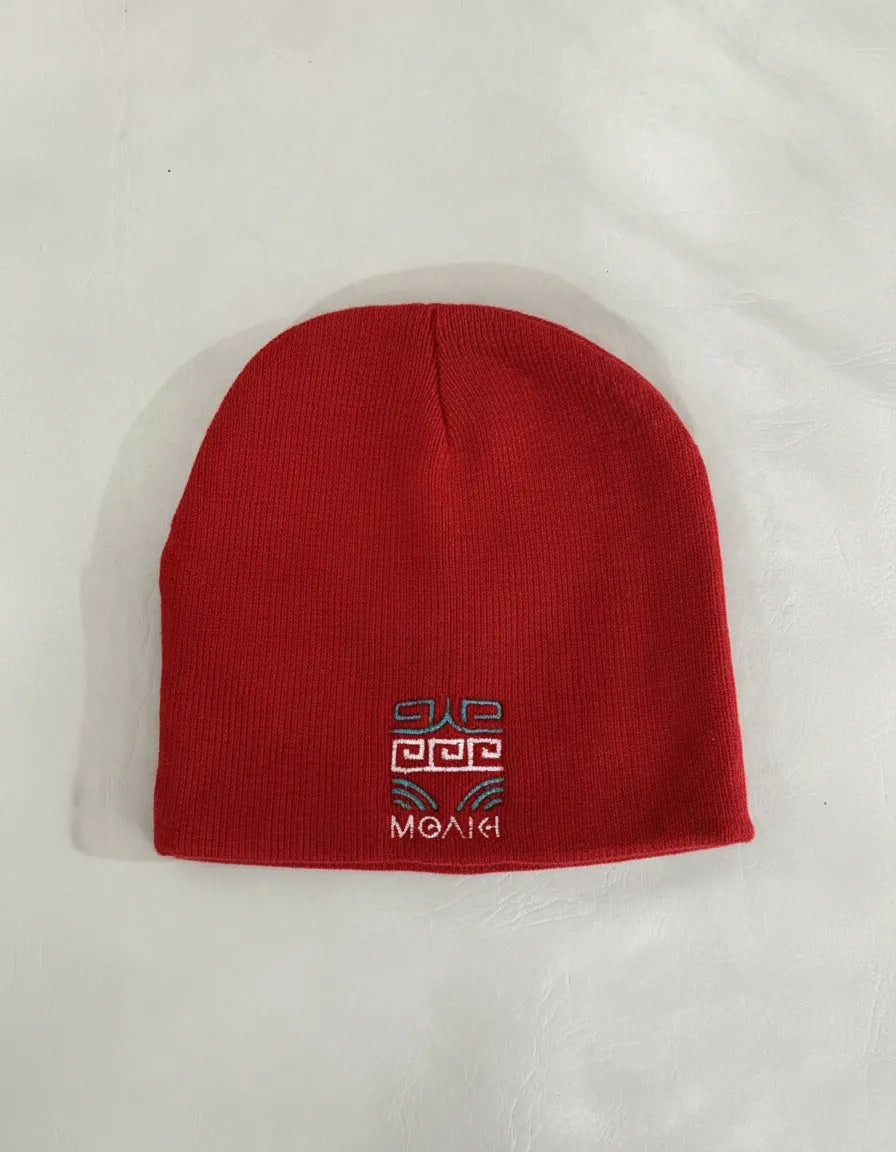 Gorro De Lana Moaki Tipo Casco Rojo Unisex Invierno