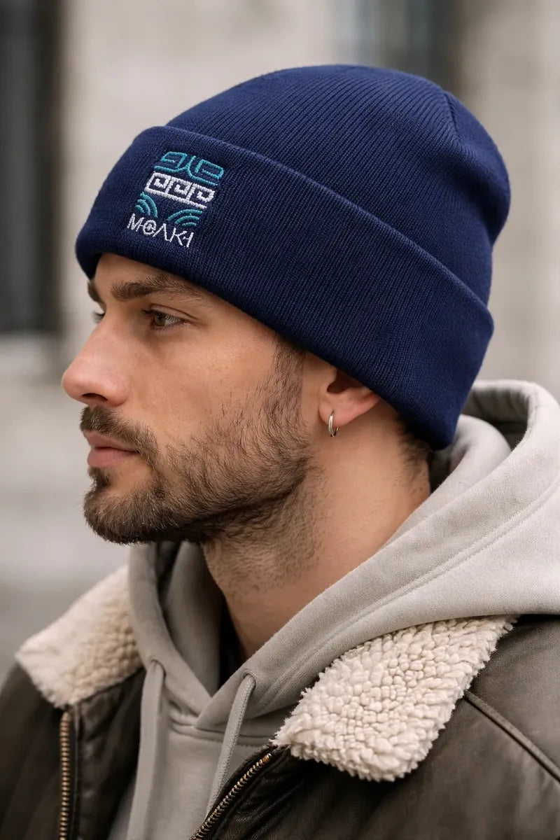 Gorro De Lana Moaki Marinero Azul Marino Unisex Invierno