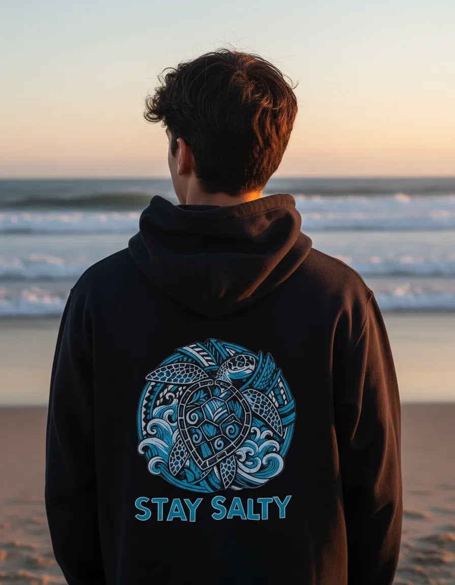 Buzo Canguro Moaki Stay Salty Black