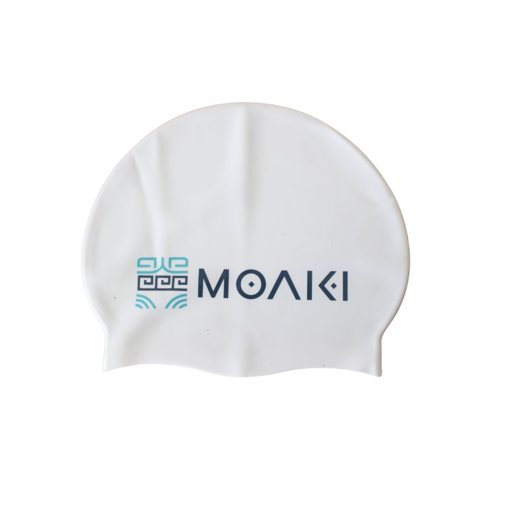 Gorra de Silicona para Natacion Unisex Adulto Moaki Kiroa Silicone Cap - White