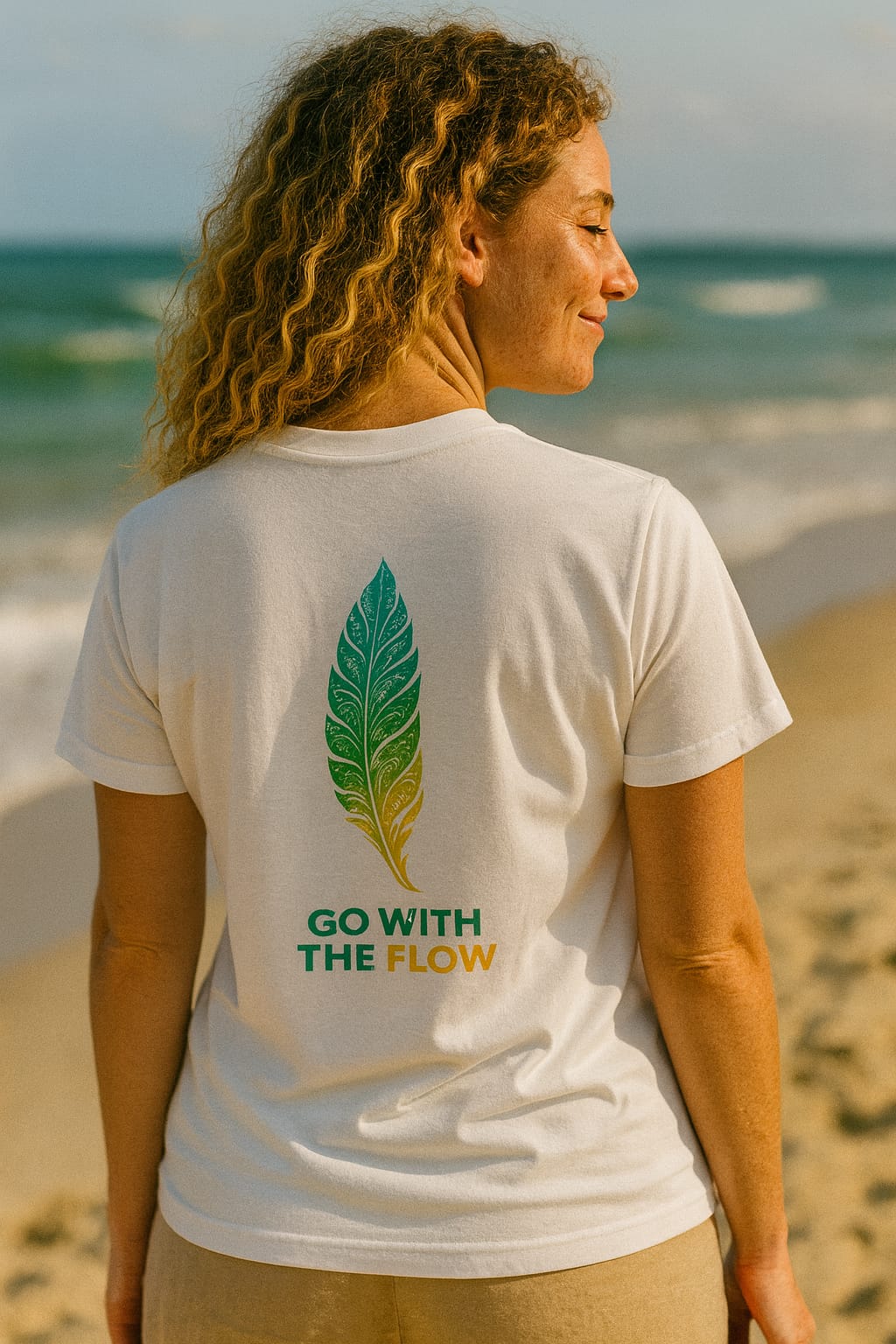 Remera Moaki Go With The Flow Blanca