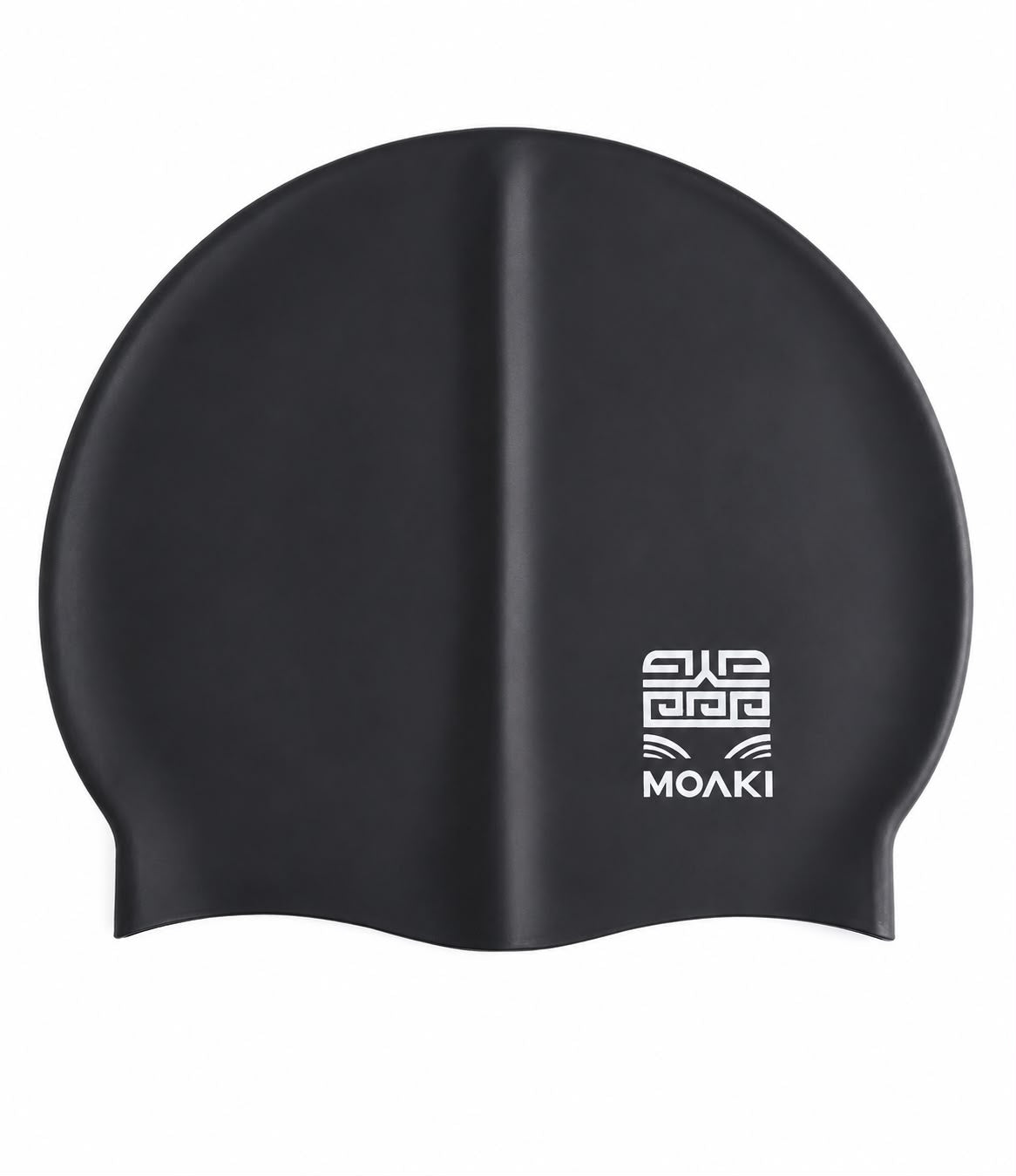 Gorra de Silicona para Natación Unisex Adulto Moaki Kiroa Mini Logo Black