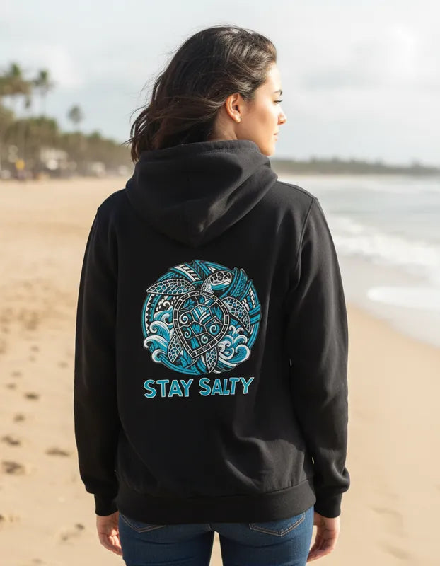 Buzo Canguro Moaki Stay Salty Black