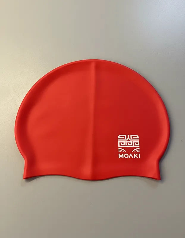Gorra de Silicona para Natación Unisex Adulto Moaki Kiroa Mini Logo Roja